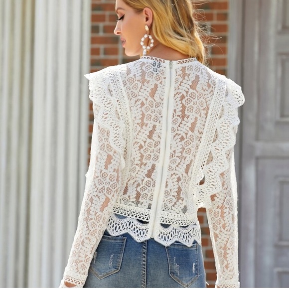 Last 1 L Restocked 5 Star Rated New Bohemian Crochet Top w Back Zipper - Picture 3 of 17